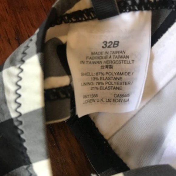 J. CREW Demi Underwire & Lowrider bottom in Oversized Matte Gingham - Picture 9 of 9